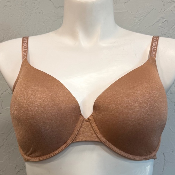 Victoria's Secret Other - 36DDD Victoria’s Secret Nude T-Shirt Bra Lightly Lined Full Coverage Logo Strap